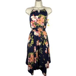 NEW! Chenault Girl x Stitchfix Clairo Rope Handkerchief Hem Dress Tropical - 14
